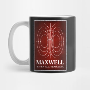 Magnetic lines James Clerk Maxwell electromagnetic waves Poster Mug